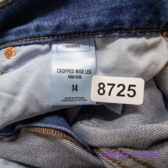 New! Express cropped high rise wide leg jeans, size 14‎ - Picture 8 of 9